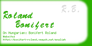 roland bonifert business card